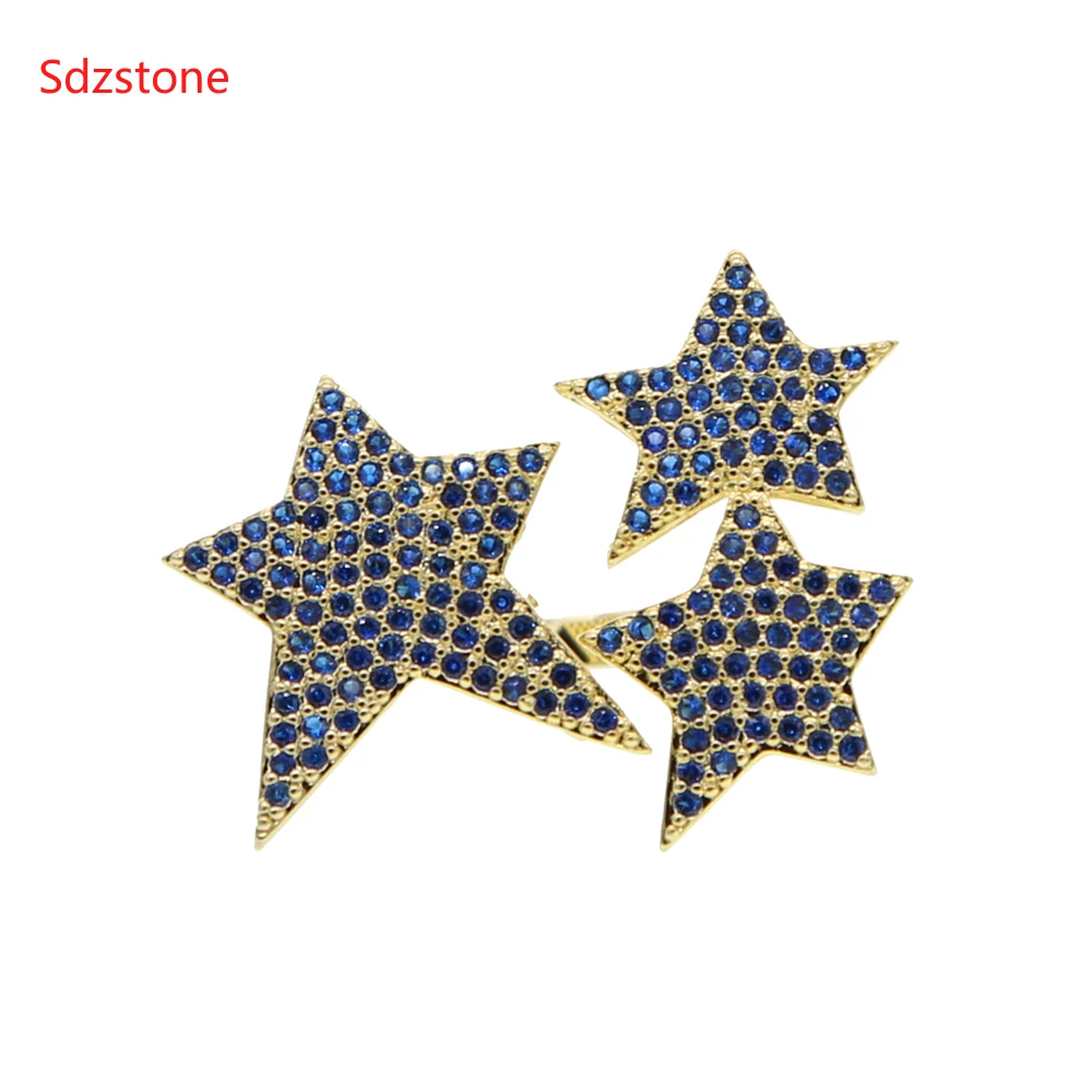 Женское кольцо в стиле хип-хоп с пятиконечными звездами | Украшения и аксессуары