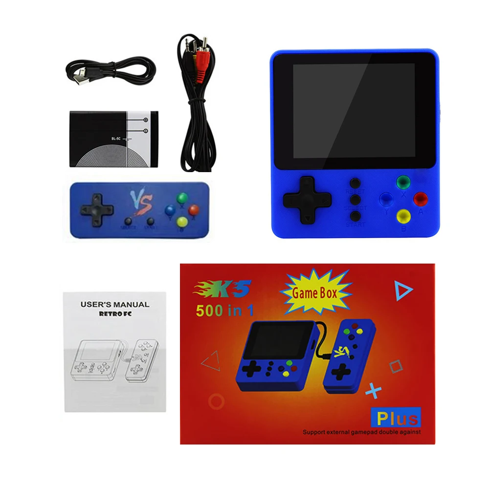 K5 игровая консоль портативная 500 классических игр 3 0 дюймов HD ЖК экран