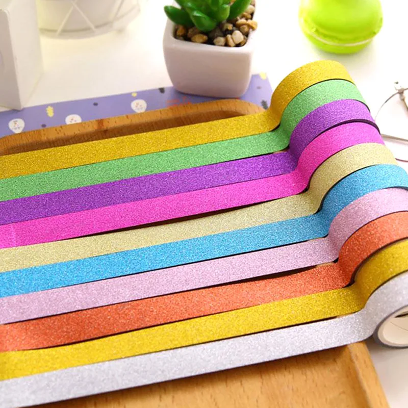 Разноцветные блестящие ленты клейкие декоративные для DIY ежедневного
