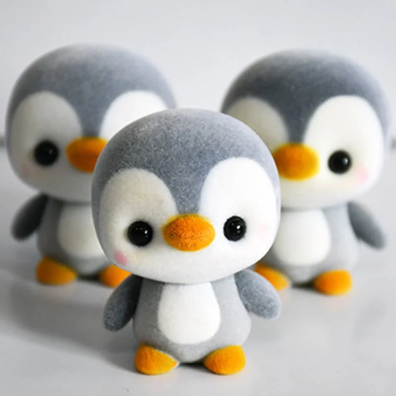 

5.5CM Super Cute Flocking Penguin Doll Kawaii Mini Action Figure Decoration Toys For Children Girls Exquisite Toy Christmas Gift