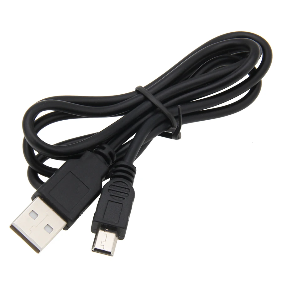 Bestellen Schwarz 1M USB 2,0 A Auf Mini B 5Pin Männlichen Daten Ladegerät Kabel Lade Linie Für MP3 MP4 GPS Kamera
