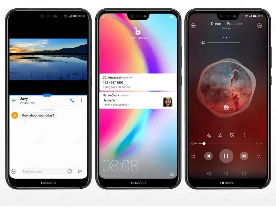 Global Rom HUAWEI P20 Lite ANE-LX2 smartphone 4GB 64GB 5.84 inch AI camera Dual SIM Android 8.0 Face Unlock Mobile