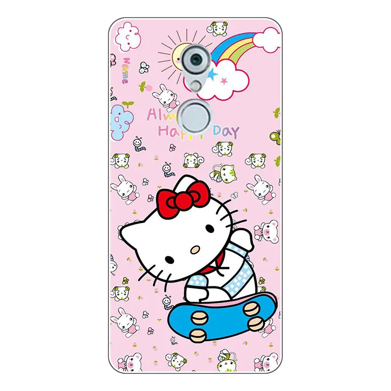 Силиконовый чехол с принтом для телефона ZTE Axon 7 Mini мягкая задняя крышка из ТПУ
