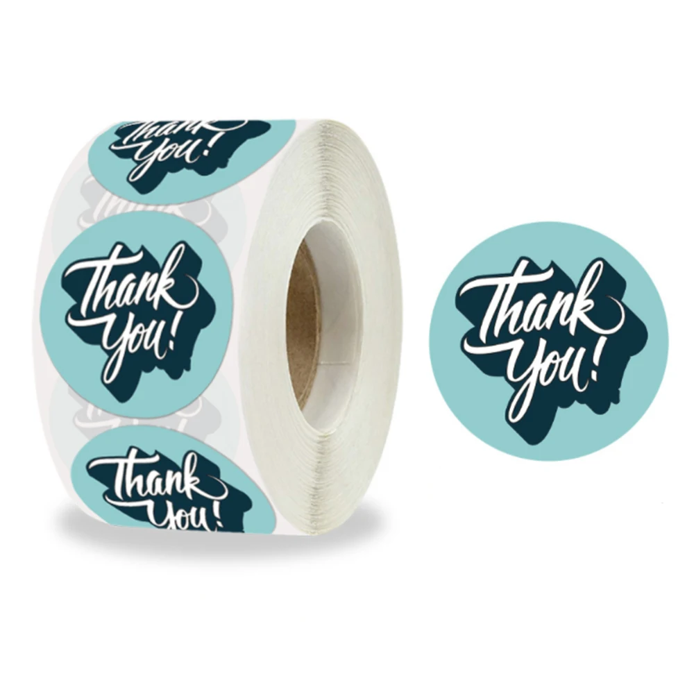 500 шт./рулон Спасибо наклейки Бумага печать этикеток Custom Gift коробка украшение на
