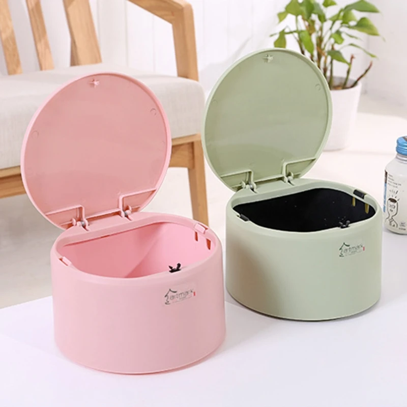 

Откидная мусорная корзина, настольный мини-контейнер для мусора и мелочей, контейнер для хранения в гостиной, спальне, кухне, офисе, кабинет...