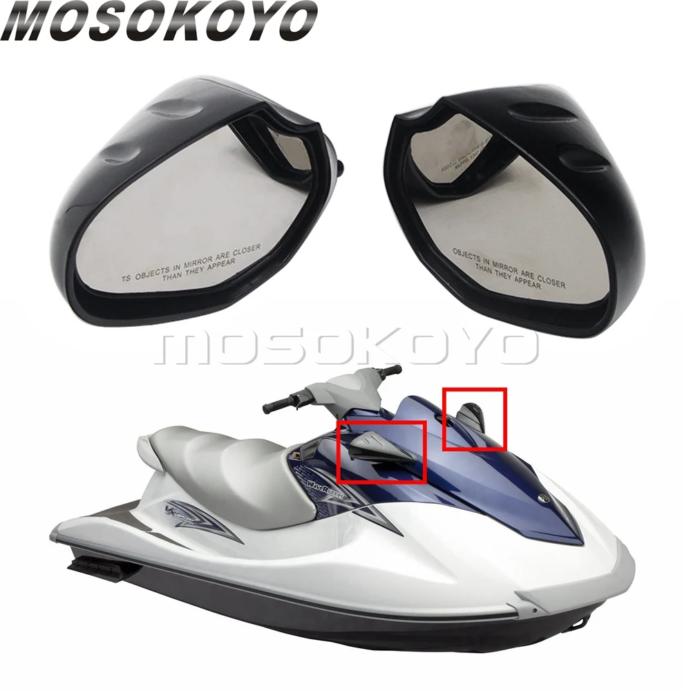 Motorboat Rearview Side Mirror For Yamaha WaveRunner Mirrors Sport Deluxe Cruiser Right Left VX VXR VXS V1 1100 1800 1050 10-16