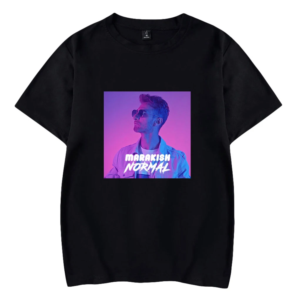 

Mok Saib cartoon print comfortable T-shirt loose short-sleeved casual all-match neutral T-shirts tops