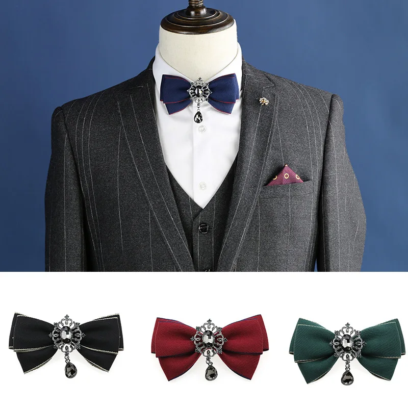 

Retro Bow Tie Groom Best Man Host Business Performance Men's Korean Version British High-end Tie Accessories Ties for Men