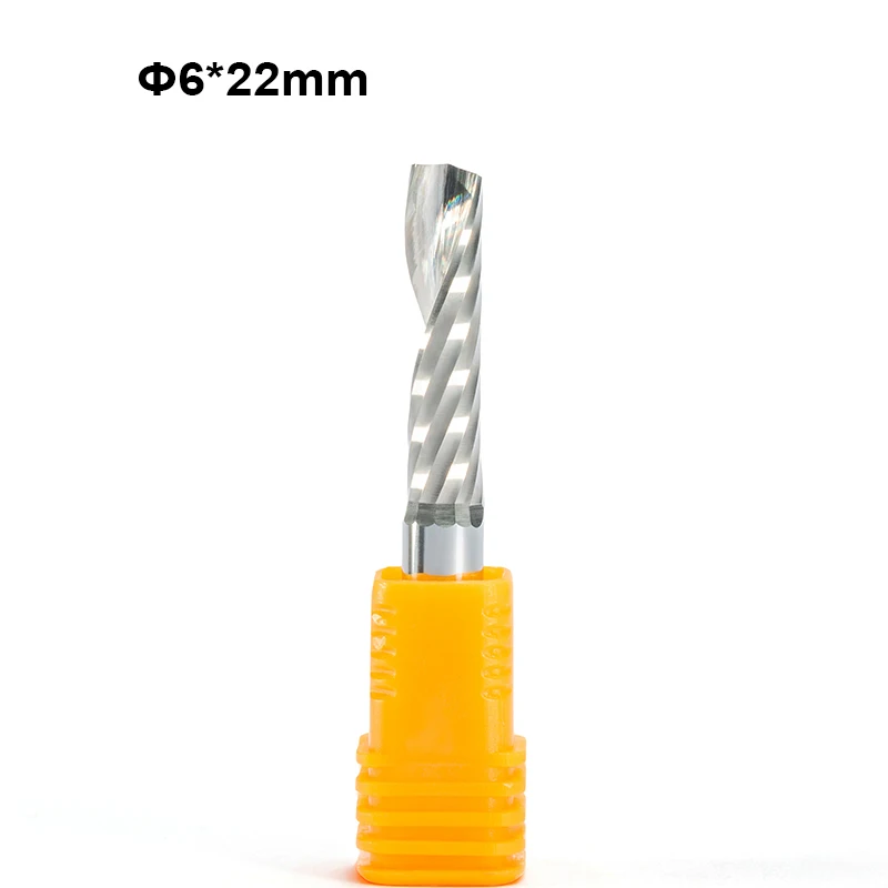 5 шт. 6 мм 1/4 &quotхвостовик Одна Флейта Карбид спиральная Концевая фреза фрезерный