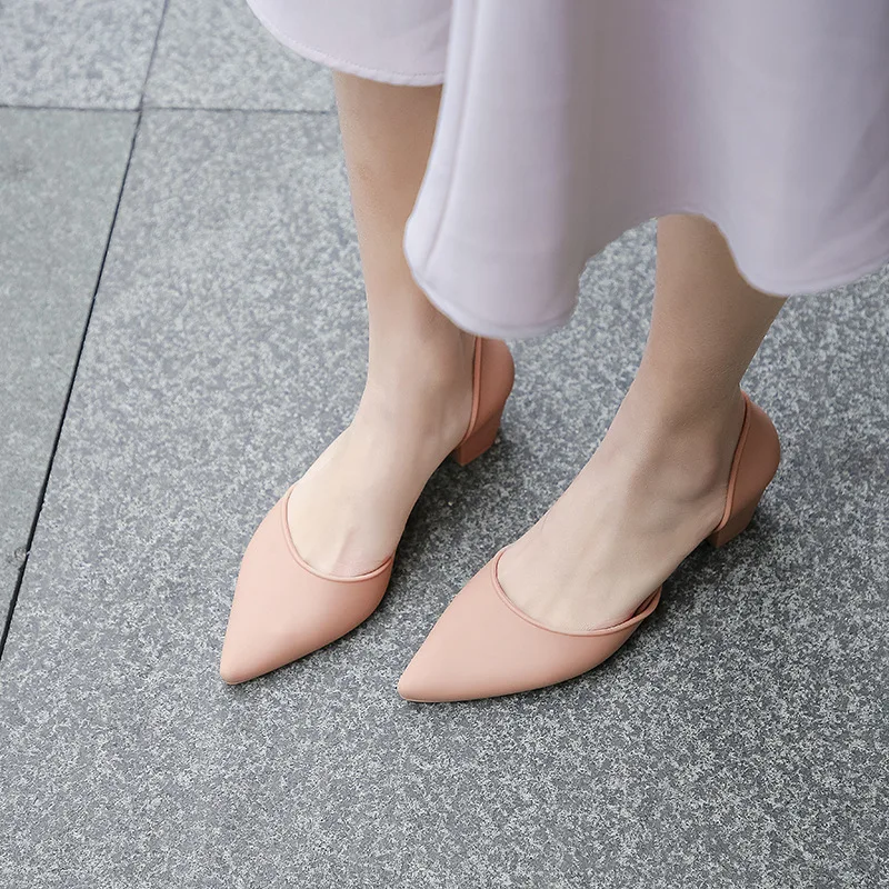 Туфли-желе ярких цветов Женские туфли-лодочки с острым носком на высоком толстом