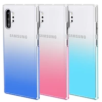 soft transparent gradient dual color phone case for samsung note10 plus note 8 9 m20 fashion thin colorful protective back cover
