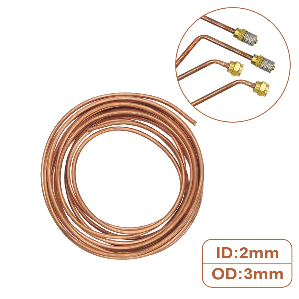 1 м D2x3mm гидравлическое масло медная трубка для 1:14 RC экскаватор погрузчик DIY
