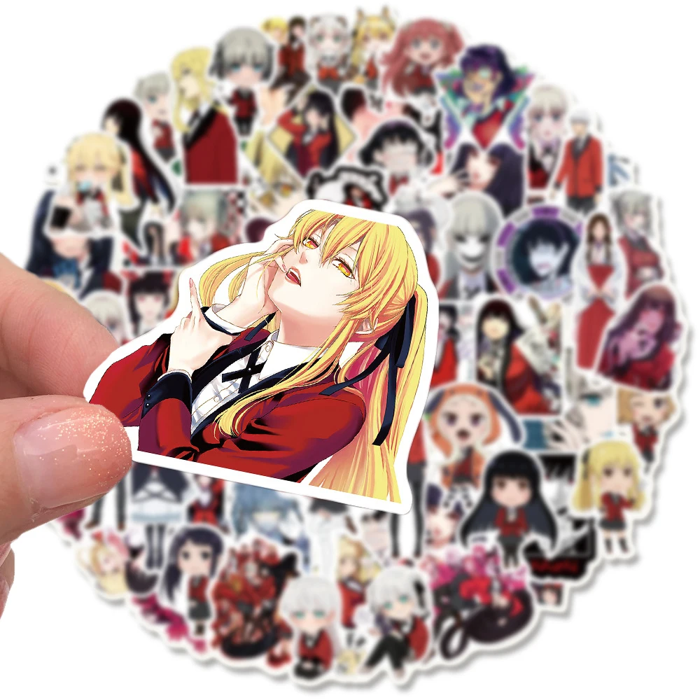 Аниме наклейки Kakegurui 100 шт. водонепроницаемый стикер с граффити для ноутбука