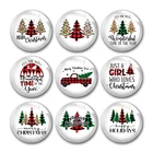 Ручная работа счастливая Рождественская елка клетчатая леопардовая круглая фотография стеклянные кабошоны демонстрация с плоской спинкой DIY Изготовление ювелирных изделий