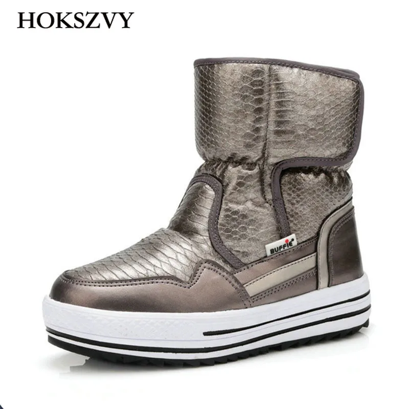 HOKSVZY/Женская обувь зимние женские теплые ботинки водонепроницаемая на меху