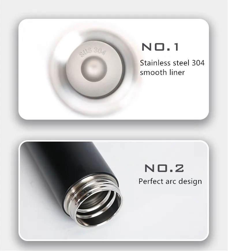 Soffe Vacuum Thermos Bottle With Intelligent Temperature Display 500ML Food Grade Stainless Steel Vacuum Flasks Bottles