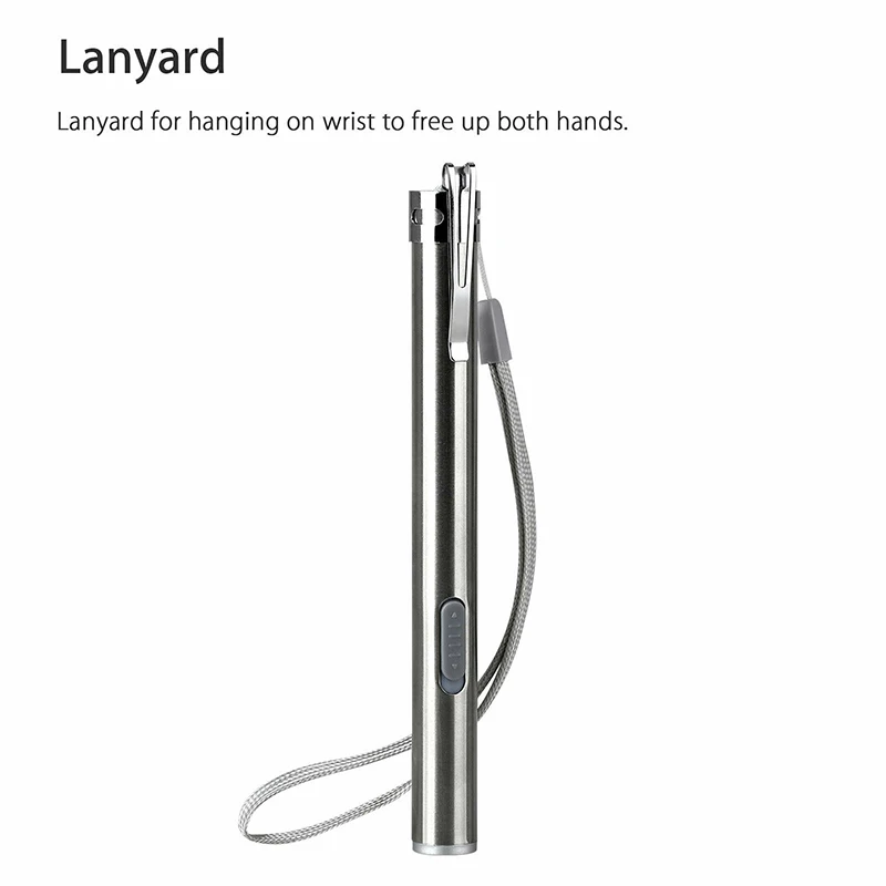 USB Rechargeable Medical Handy Pen Light Mini Nursing Flashlight LED Torch Lamp With Stainless Steel Clip Pocket Led | Освещение