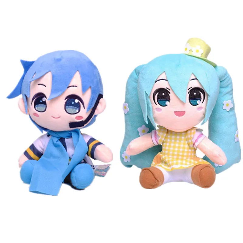 Плюшевая кукла Мику со звуком для девочек милая аниме игрушка рождественский