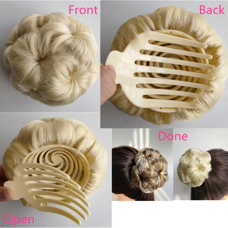 9 цветов Pervado волосы синтетические волосы кудрявые шиньон коготь Updo Bun Аксессуары женские волосы кусок Стиль Высокая температура волокна
