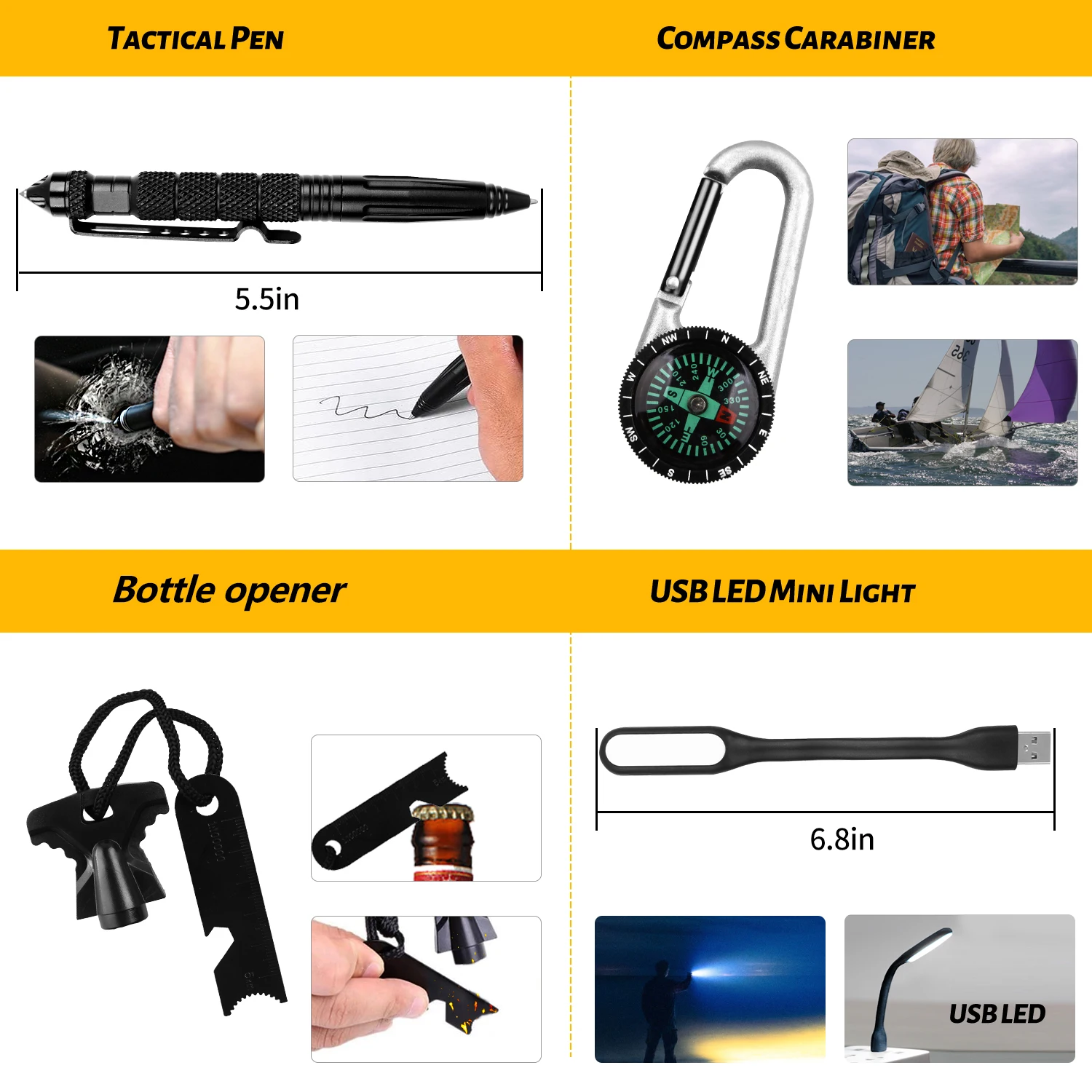 

Hiking 59 In1 Practical Case Pocket Tool Pouch Tools First Aid Kit Tableware Camping Equipment Edc Outdoor Survival Multi Tool