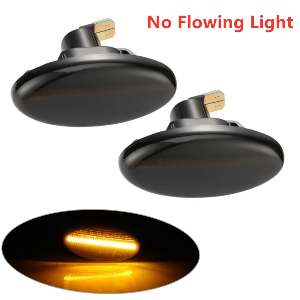 No flowing light 2 шт. светодиодный динамический боковой габаритный указатель поворота светильник для MAZDA 3 для MAZDA 2 5 MPV Высокое качество последовательный мигающий светильник - Испускаемый цвет: No flowing light