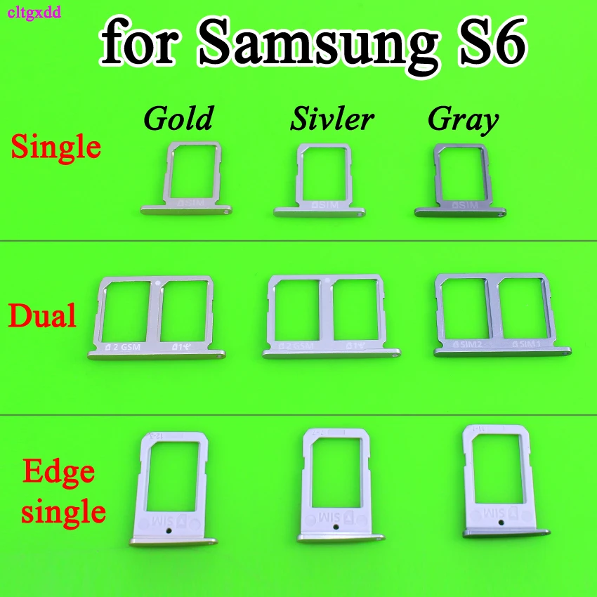 Разъем для одной/двух Sim карт Samsung Galaxy S6 Edge G920 G925 держатель карты слот запасная
