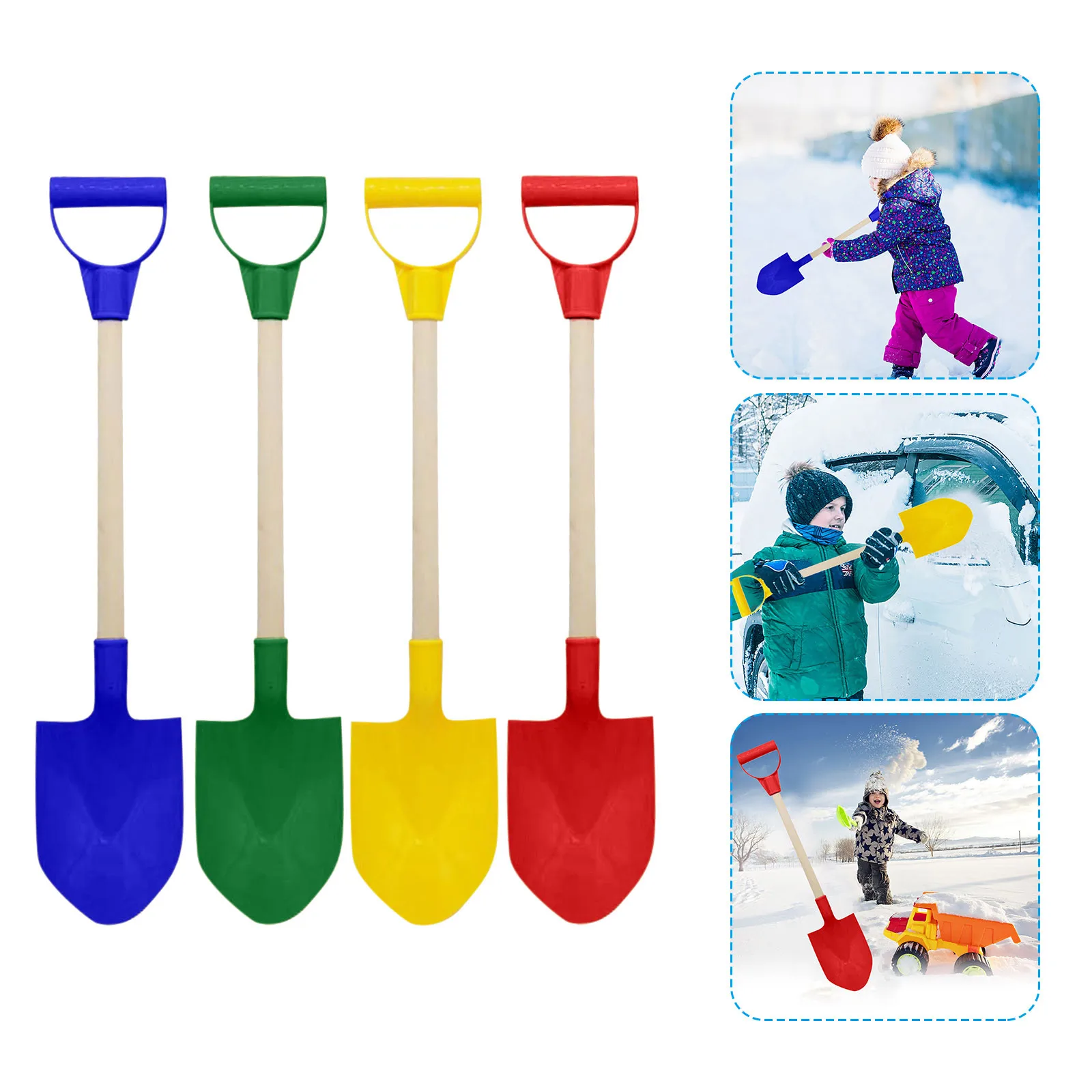 

Sand toys juguetes playa 4PCS Children's Snow Shovel Children's Beach Shovel With Wooden Handle baby toys strand speelgoed