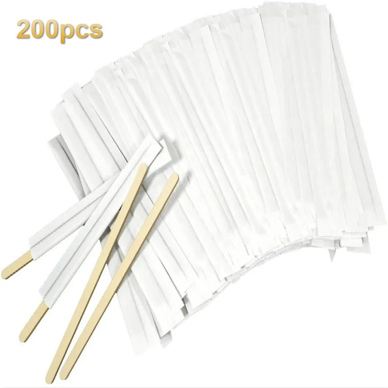 200 шт. 14/17 см из натурального дерева/одноразовые мешалки Кофе Stir Sticks В
