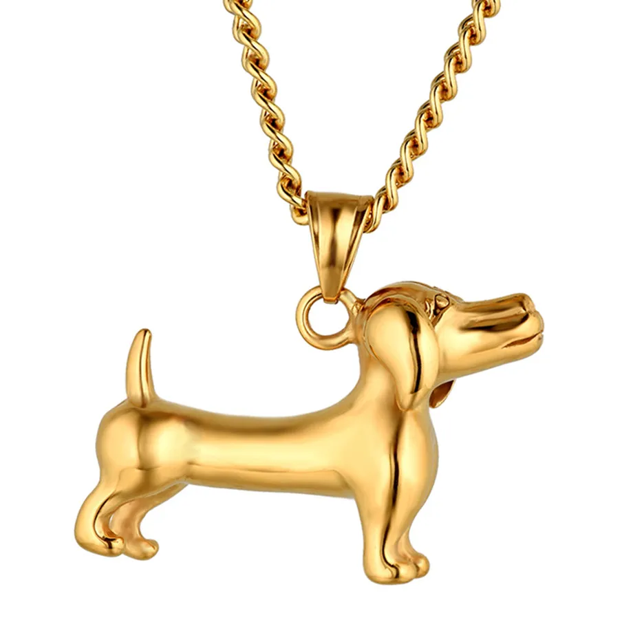 777 ожерелье из нержавеющей стали Женское и мужское колье в виде животного простая