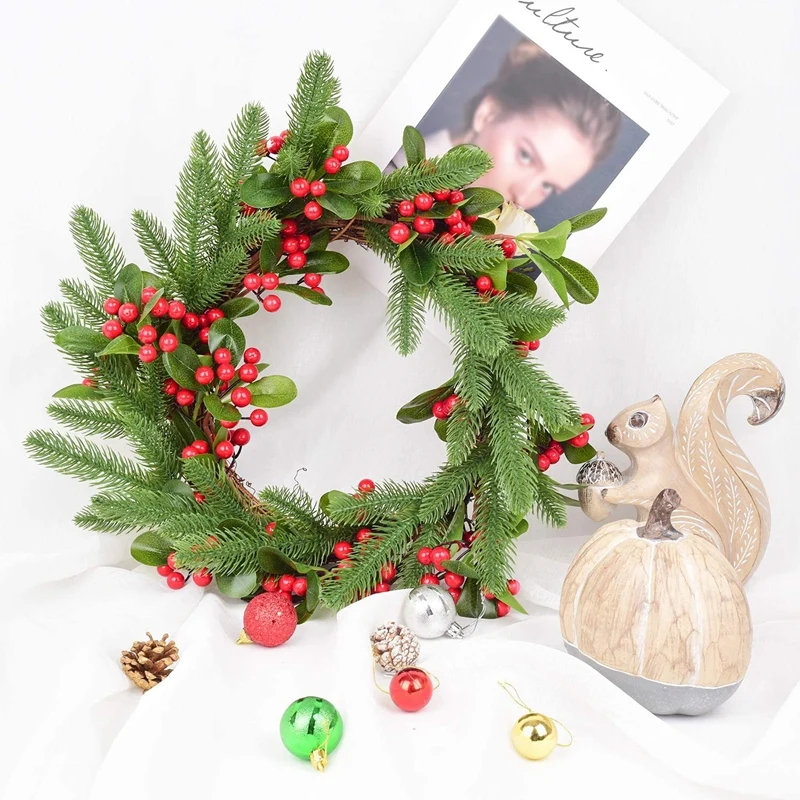 

50Pcs Artificial Pine Needles Branches Green Plant for Diy Garland Wreath Christmas Embellishing and Home Garden Decor