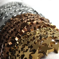 wholesale silver gold color hematite beads natural stone beads for jewelry making loose spacer five pointed star beads diy