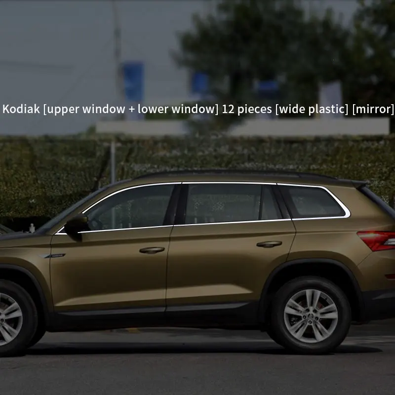 

High-quality Car styling stainless steel Strips Car Window Trim Decoration Accessories For Skoda Kodiaq 2018 2019 2020