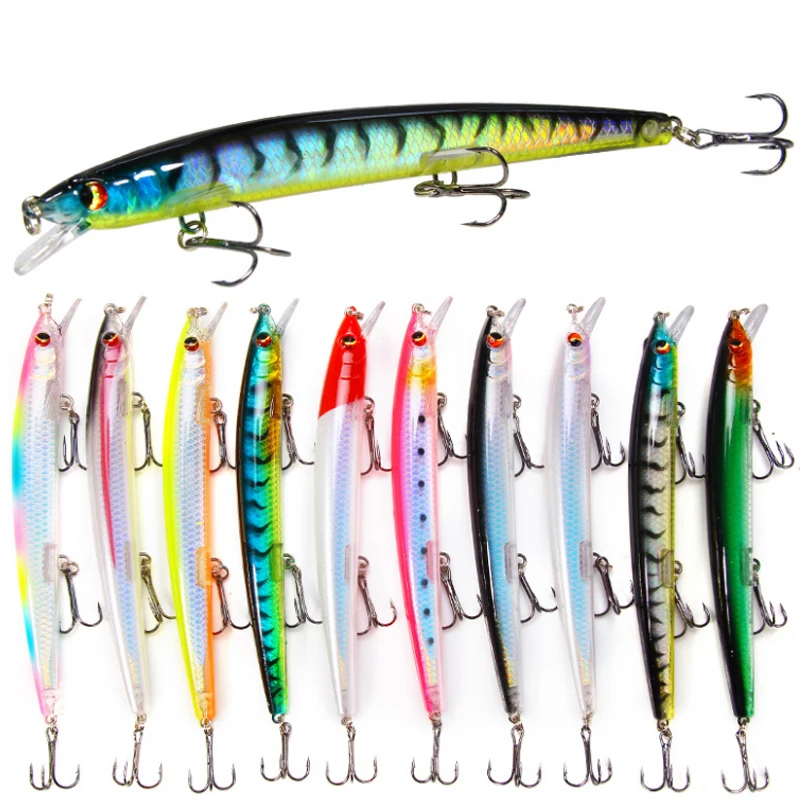 Рыболовная приманка 135 мм/14 5 г Minnow Crankbait воблеры 3D глаза окуня искусственная на