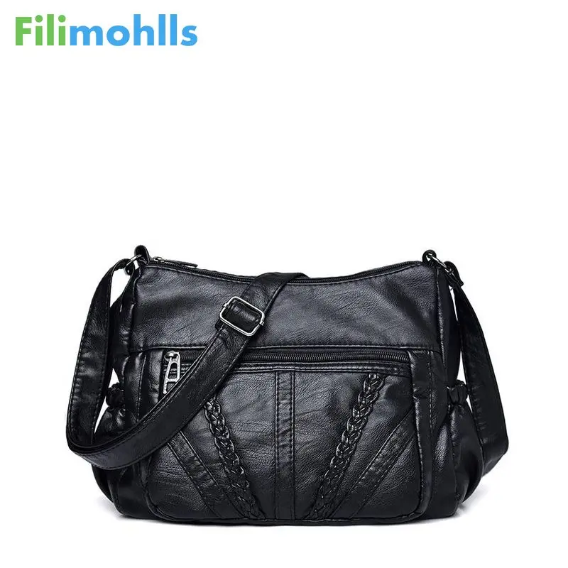 

Ladies Bag Soft PU Leather Shoulder Bag Female Handbag Hobo Messenger Feminina Luxury Women Designer Bolsos Mujer Sac S1928