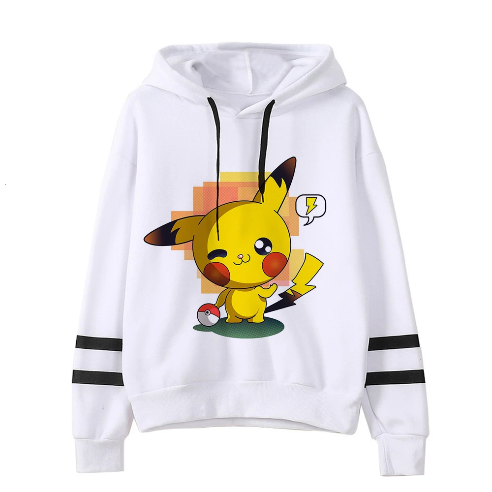 2620 Pokemon Detectiv куртка Пикачу с капюшоном Женская забавная Pika Kawaii толстовка женская одежда женские Пуловеры мультфильм японский корейский для мужчин - Цвет: 2620