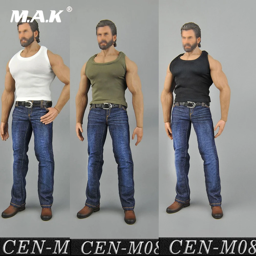 CEN-M08 1/6 весы мужской фигуры одежда Спортивный жилет с изображением героев из