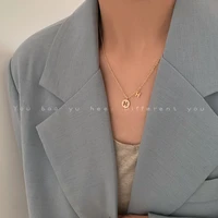 vintage fashion dainty letter pendant choker 2021 cute elegant chain zirconia korean necklace for women jewelry naszyjnik gifts