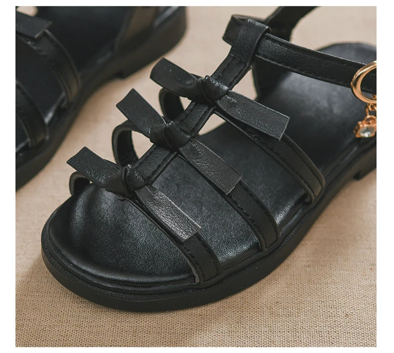 

Girls Sandals Roman Style 2020 New Children Sandals for Girls Fashion Soft Leather Children Casual Rome Shoes Gladiator