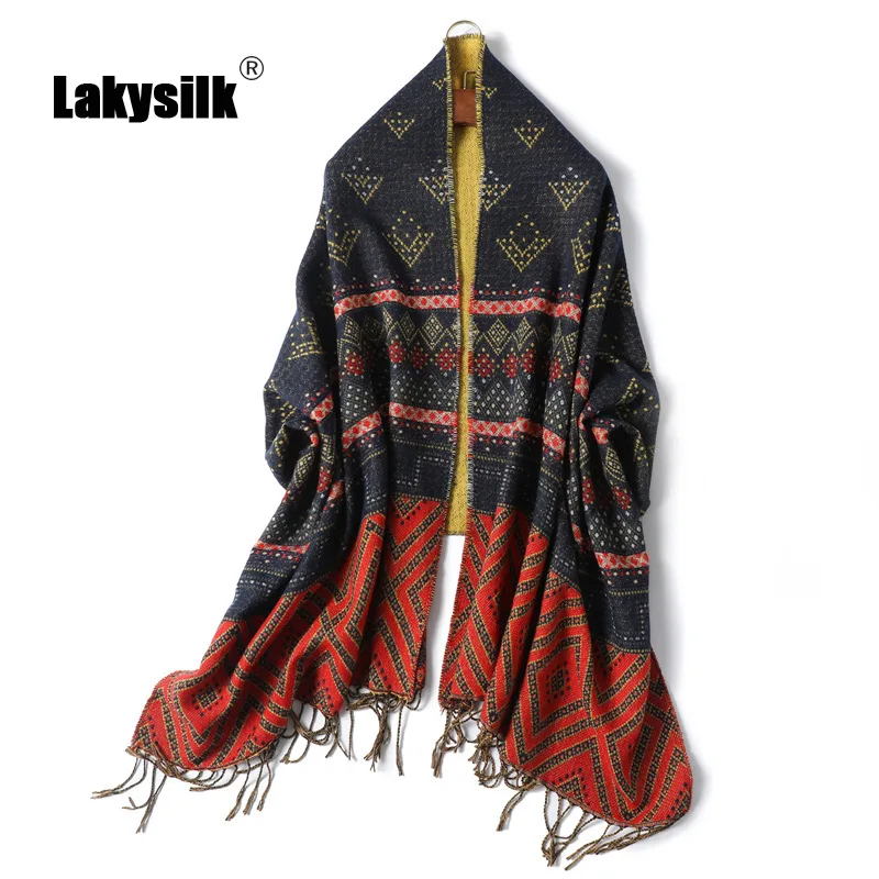 2020 винтажный зимний кашемировый шарф женские толстые теплые шали Женские