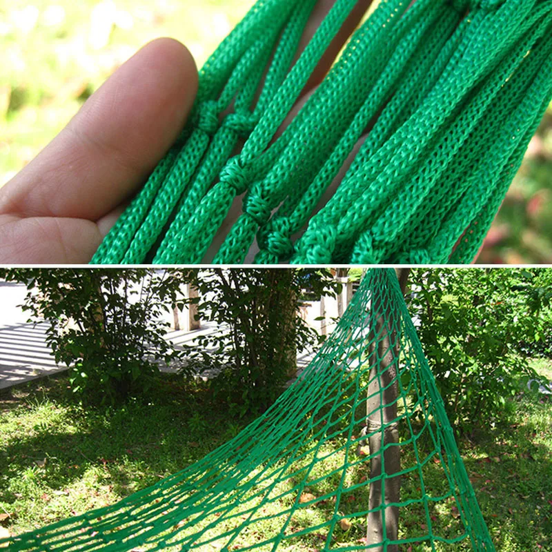 

Newly 9 Strands Nylon Rope Hammock Portable Camping Mesh Swing Hammock Outdoor Supplies