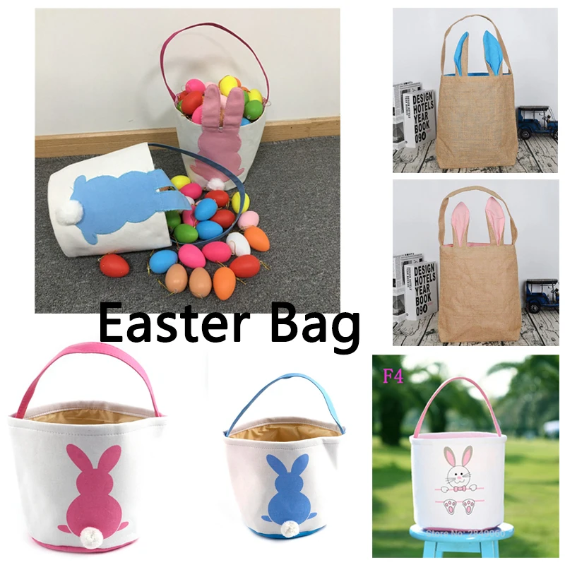 Персонализированные сумки тоут с пасхальным кроликом 32 стиля DIY милые пасхальные