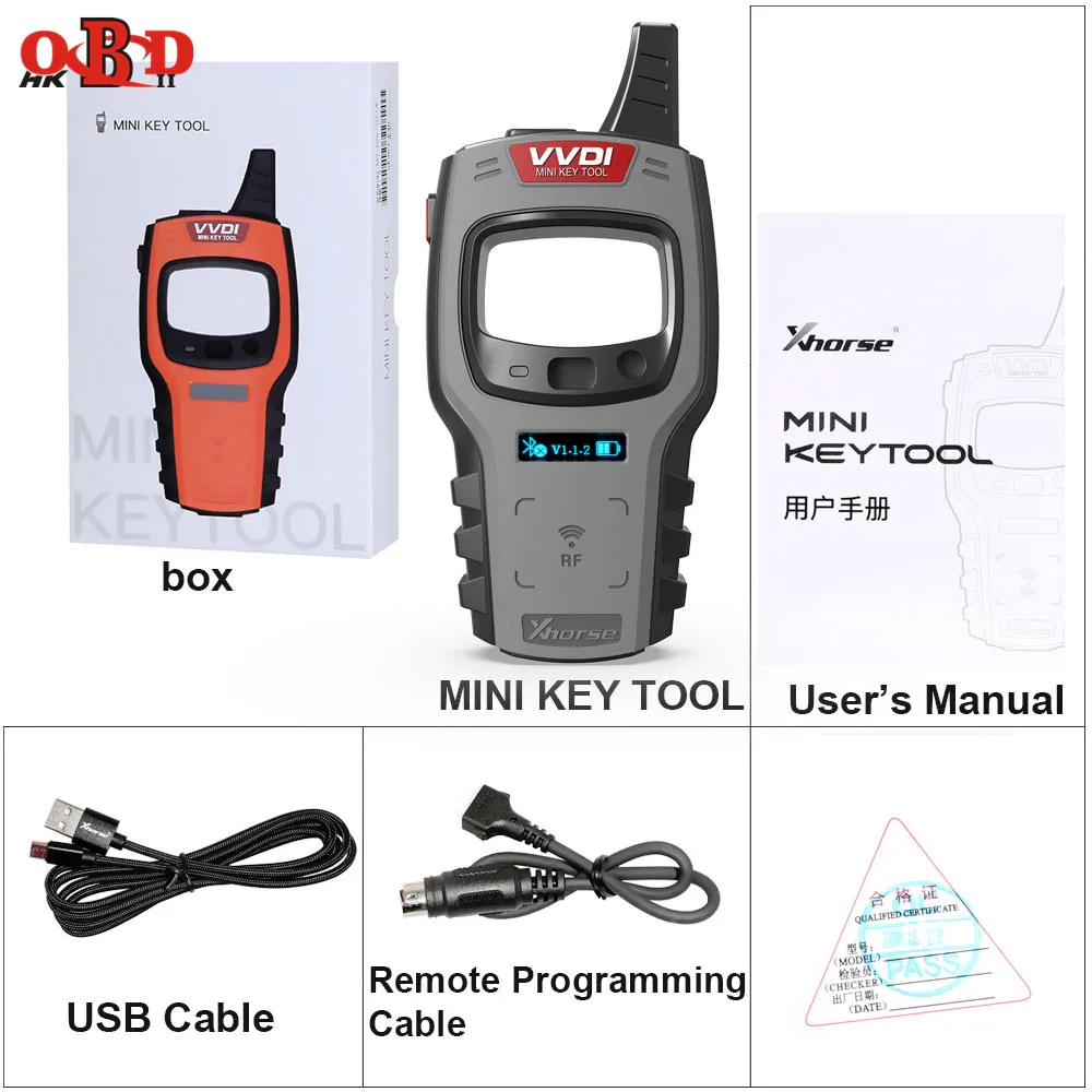

Xhorse VVDI Mini Key Tool Remote Programmer Support IOS/Android Free 96bit 48 Chip Clone with XT27 Super Chips Global Version