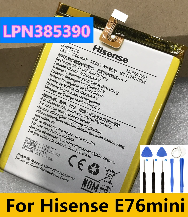 

LPN385390 LPN385390A Battery for Hisense E76mini E76 mini The Little Dolphin pro LPN385340 HLTE300T E77 E77M H10 H11 HLTEM800