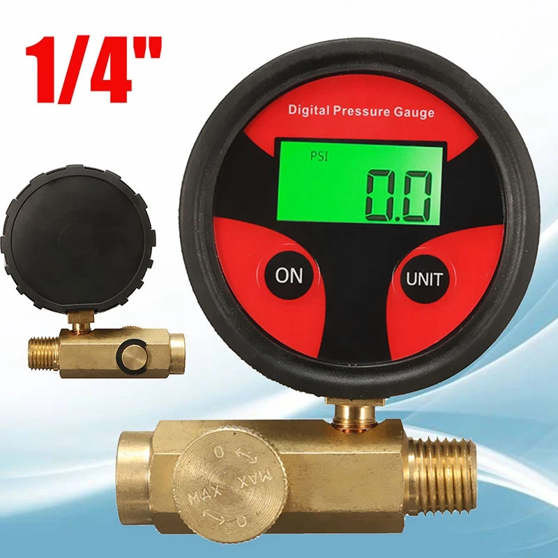 1/4 Inch 200 Psi Air Pressure Regulator Gauge Control Digital Display Regulating Throttle Valve | Обустройство дома