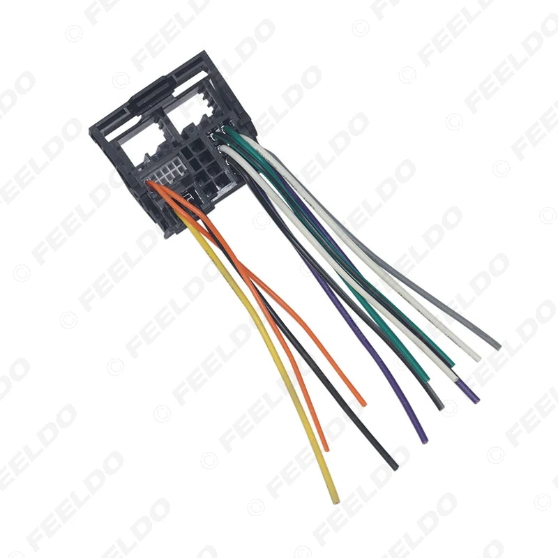 FEELDO 10 шт. автомобильное радио стерео головное устройство жгут для Volkswagen Golf7