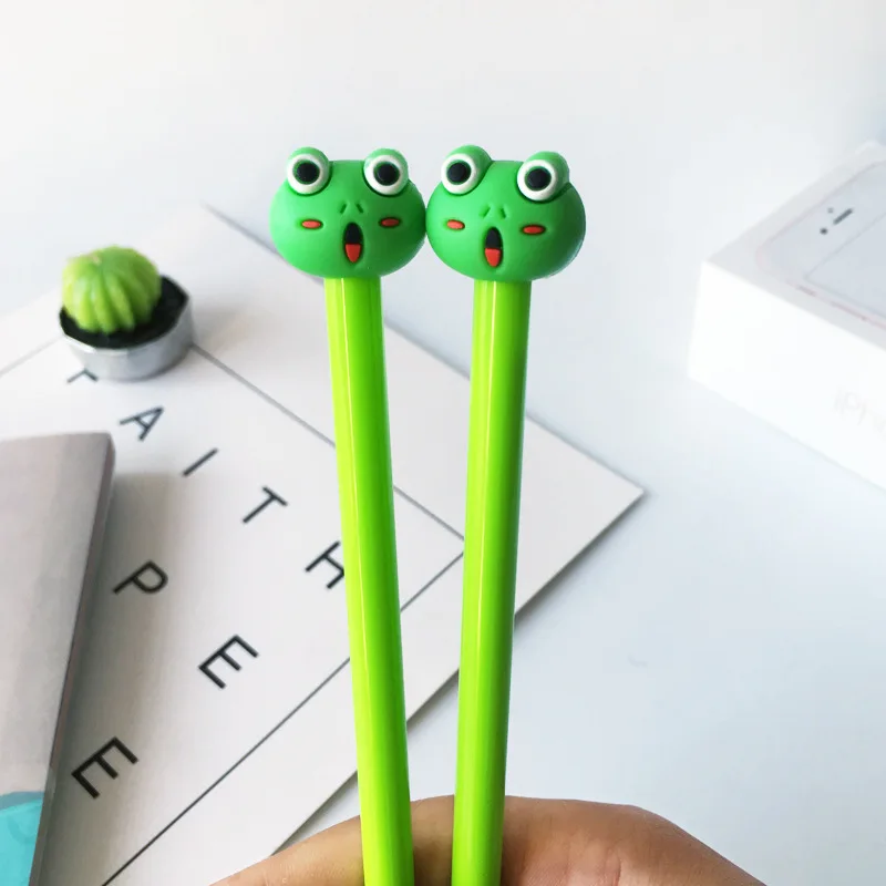 20 PCs Creative Cute Hipster Water Pen 0.5mm Black Students Pen Gift Frog Neutral Pen