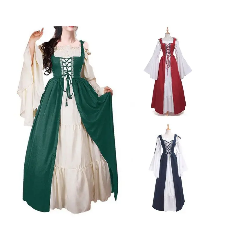 Женское платье с длинными расклешенными рукавами кремовый комплект рубашек