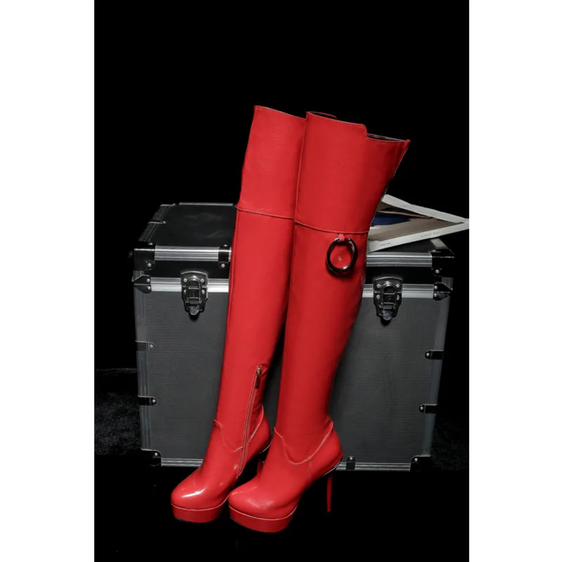 

New Arrivals Women's Sexy High Boots Over-the-knee Side Zipper Super High Heels Modern Boots Fashion Mature Women's Shoes