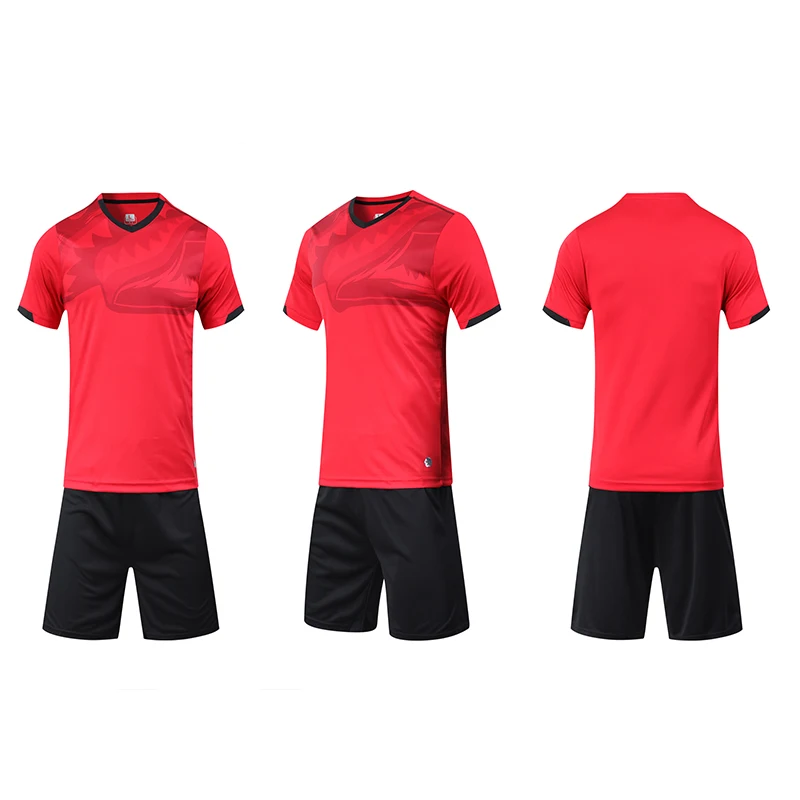 Мужская красная футбольная майка с коротким рукавом комплект футбольной формы
