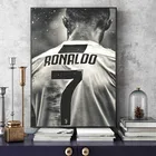 Ретро-постер с изображением футбольной звезды, Криштиану Роналду, Спортивная Картина на холсте, Настенная картина, Декор для дома